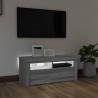 Mueble de TV con luces LED gris Sonoma 90x35x40 cm 3