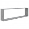 Estante cubo pared 4 uds contrachapada gris Sonoma 100x15x30 cm 5