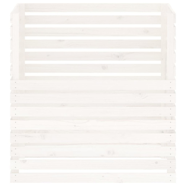 Compostador de madera maciza de pino blanco 100x100x102 cm M 5