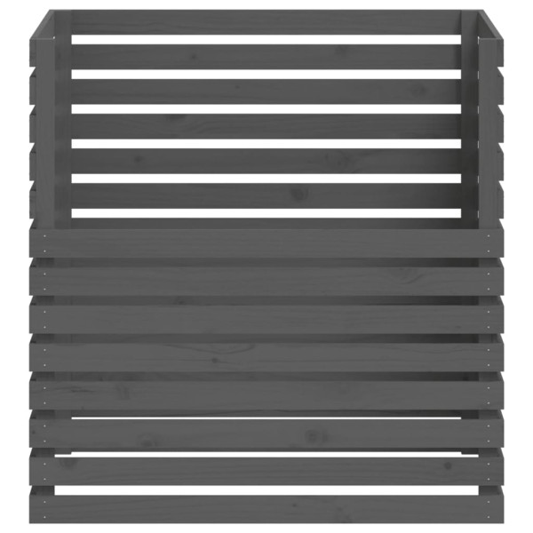 Compostador de madera maciza de pino gris 100x100x102 cm M 5