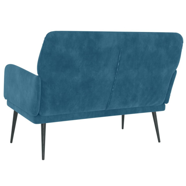 Banco 108x79x79 cm veludo azul M 5