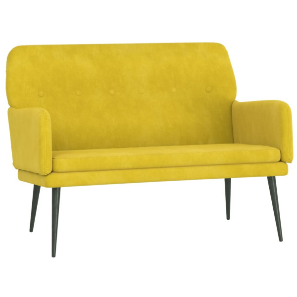 Banco 108x79x79 cm veludo amarelo M 2
