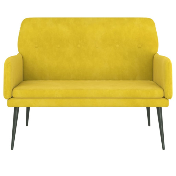 Banco de terciopelo amarillo 108x79x79 cm M 3