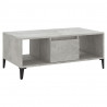 Mesa de centro madera contrachapada gris hormigón 90x50x36.5 cm 2