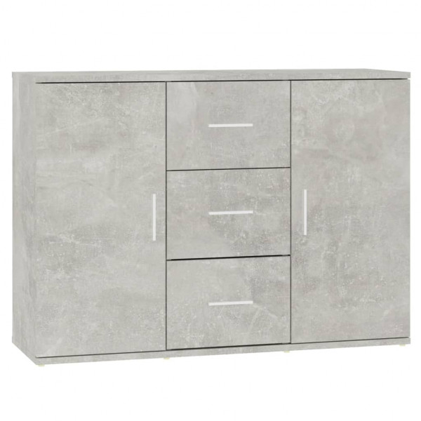 Aparador de madera contrachapada gris hormigón 91x29.5x65 cm M 2