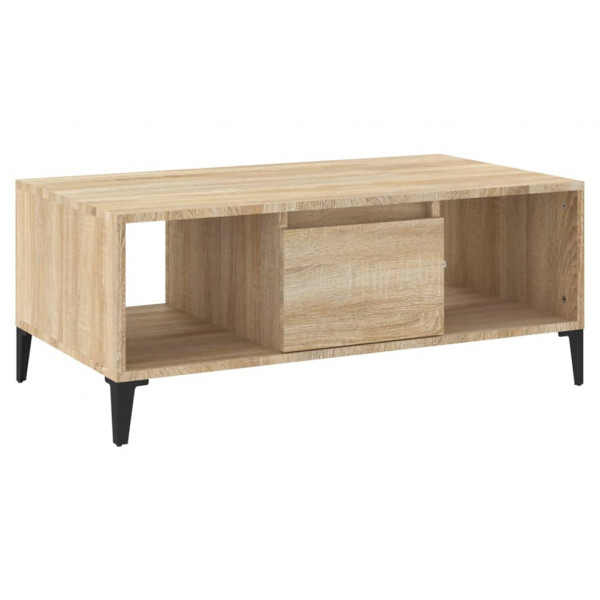 Mesa de centro madera contrachapada roble Sonoma 90x50x36.5 cm M 2
