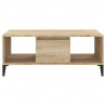 Mesa de centro madera contrachapada roble Sonoma 90x50x36.5 cm 5