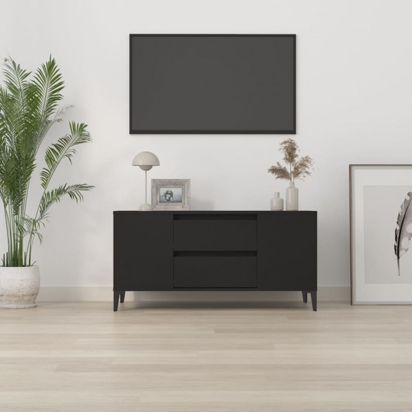 Mueble para TV madera contrachapada negro 102x44.5x50 cm M 3