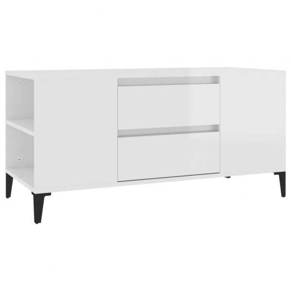 Móvel p/ TV 102x44.5x50 cm derivados madeira branco brilhante M 2