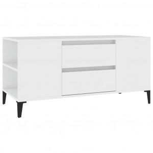 Mueble para TV madera contrachapada blanco 102x44.5x50 cm H