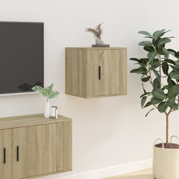 Mueble para TV de pared roble Sonoma 40x34.5x40 cm D