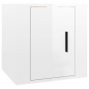 Mueble para TV de pared blanco brillante 40x34.5x40 cm 2