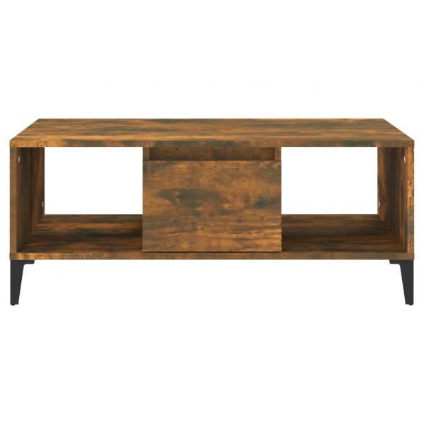 Mesa de centro madera contrachapada roble ahumado 90x50x36.5 cm M 5