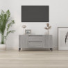 Mueble de TV madera contrachapada gris Sonoma 102x44.5x50 cm 3