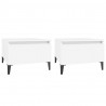 Mesas de apoio 2 pcs 50x46x35 cm derivados de madeira branco 2