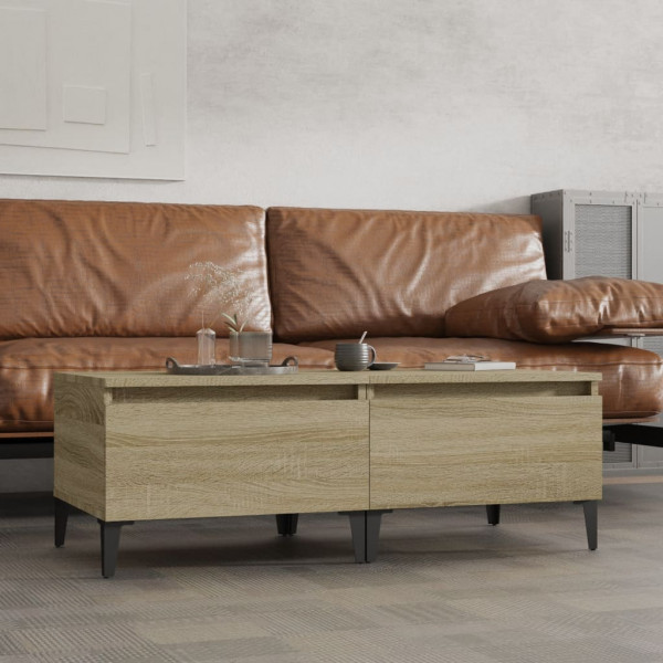 Mesas auxiliares 2 uds madera roble Sonoma 50x46x35 cm D