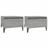 Mesas auxiliares 2 uds contrachapada gris Sonoma 50x46x35 cm 2