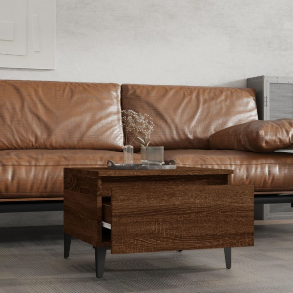 Mesas de apoio 2pcs 50x46x35cm deriv. madeira carvalho castanho M 3