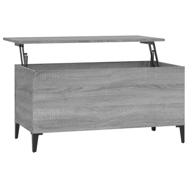 Mesa de centro madera contrachapada gris Sonoma 90x44.5x45 cm M 2