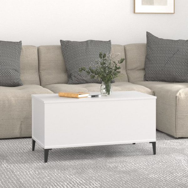 Mesa de centro madera contrachapada blanco 90x44.5x45 cm M 3