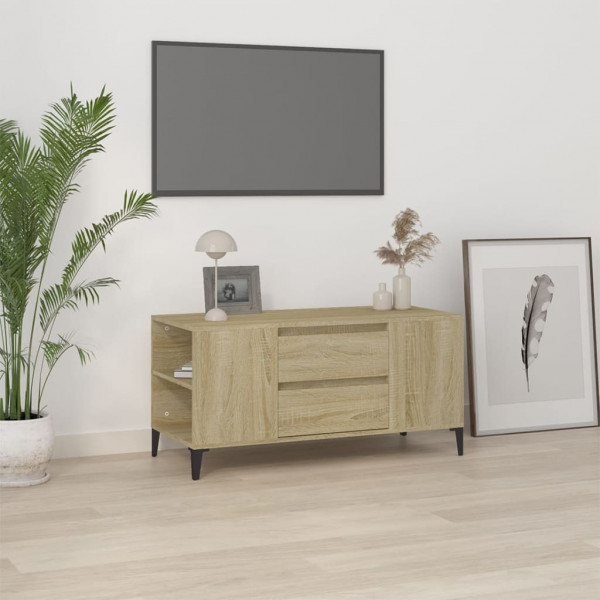 Mueble para TV madera contrachapada roble Sonoma 102x44.5x50 cm D