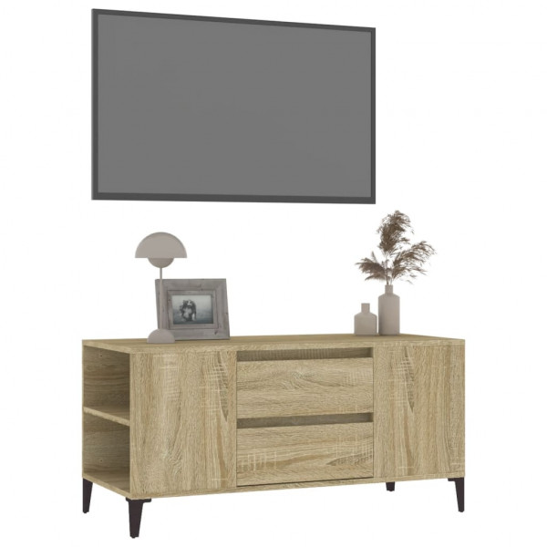 Mueble para TV madera contrachapada roble Sonoma 102x44.5x50 cm M 4