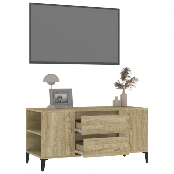 Mueble para TV madera contrachapada roble Sonoma 102x44.5x50 cm M 5