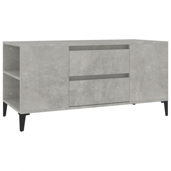 Mueble de TV madera contrachapada gris hormigón 102x44.5x50 cm M 2