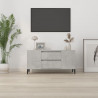 Mueble de TV madera contrachapada gris hormigón 102x44.5x50 cm 3