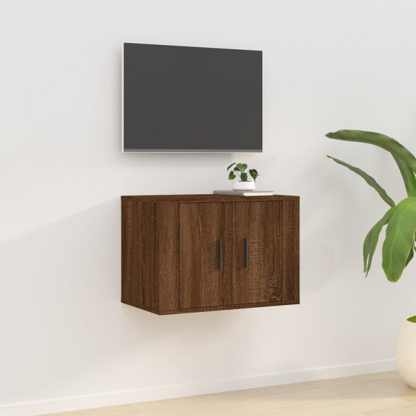 Mueble para TV de pared roble marrón 57x34.5x40 cm D