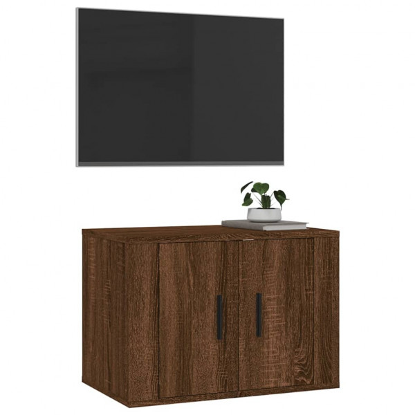 Mueble para TV de pared roble marrón 57x34.5x40 cm M 4