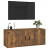 Mueble para TV de pared roble ahumado 100x34.5x40 cm 4