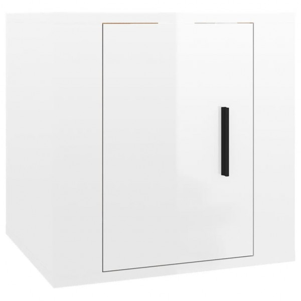 Móveis de TV para parede 2 pcs 40x34.5x40 cm branco brilhante M 5