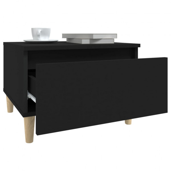 Mesa auxiliar de madera contrachapada negro 50x46x35 cm M 5