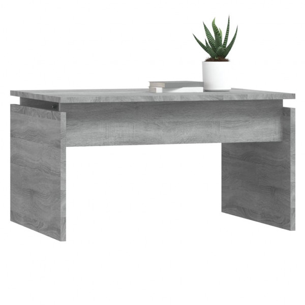 Mesa de centro madera contrachapada gris Sonoma 68x50x38 cm M 4