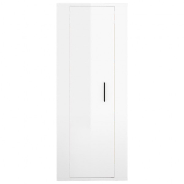 Mueble para TV de pared blanco brillante 40x34.5x100 cm M 5