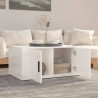 Mesa de centro 80x50x36 cm derivados madeira branco brilhante 3