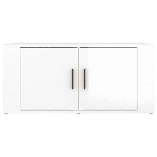 Mesa de centro 80x50x36 cm derivados madeira branco brilhante M 5