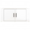 Mesa de centro madera contrachapada blanco brillo 80x50x36 cm 5