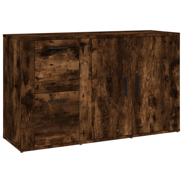 Aparador madera contrachapada roble ahumado 100x33x59.5 cm M 2