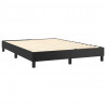 Estrutura de cama 140x190 cm couro artificial preto 4