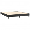 Estrutura de cama 160x200 cm couro artificial preto 4