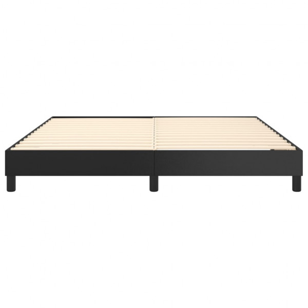 Estrutura de cama 160x200 cm couro artificial preto M 5