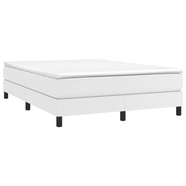 Estrutura de cama 140x200 cm couro artificial branco M 3