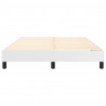Estructura de cama box spring cuero sintético blanco 140x200 cm 5