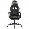 Silla gaming con reposapiés cuero sintético negro camuflaje 3