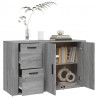 Aparador de madera contrachapada gris Sonoma 100x33x59.5 cm 5