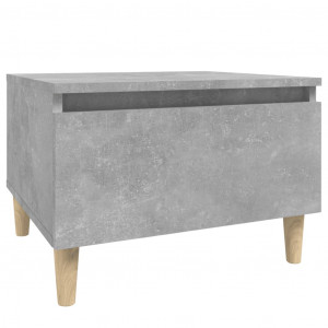 Mesa auxiliar de madera contrachapada gris hormigón 50x46x35 cm H