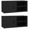 Muebles para TV 2 uds madera contrachapada negro 80x31.5x36 cm 2