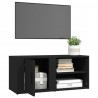 Muebles para TV 2 uds madera contrachapada negro 80x31.5x36 cm 5